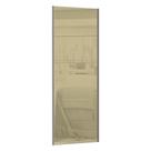 Porta de Correr 80cm com Vidro Reflecta e Puxador Champagne sem Kit Ferragem Prime Plus Luciane