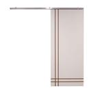 Porta De Correr Branco Prime Frisada Kit Alumínio F06 - 210x80