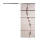Porta de Correr Branco Prime Frisada Kit Alumínio Porta de Correr Branco Prime Frisada Kit Alumínio