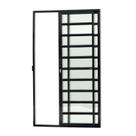 Porta de Correr com Travessas 2 Folhas Super Vidro Liso 210cm x 120cm Brimak Preto Porta de Correr com Travessas 2 Folhas Super Vidro Liso 210cm x 120cm Brimak Preto