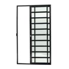 Porta de Correr com Travessas 2 Folhas Super Vidro Liso 210cm X 120cm Brimak