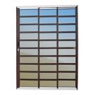 Porta de Correr com Travessas 3 Folhas 1/3 Super Vidro Reflex 210cm x 120cm Brimak Mix Corten Porta de Correr com Travessas 3 Folhas 1/3 Super Vidro Reflex 210cm x 120cm Brimak Mix Corten