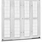 Porta de Correr de Aço 215x200cm Pantografica Grade Quadrada Ideal Crv Esquadrias