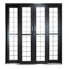Porta de Correr de Aço 215x200cm Pantografica Grade Quadrada Ideal Crv Esquadrias