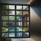 Porta de Correr de Aluminio 210x200cm 2 Folhas Moveis e 2 Folhas Fixas