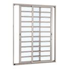 Porta de Correr Divisão Horizontal Alumínio 216 x 160 x 9,2 cm 2 Folhas Moveis Alumifort Sasazaki