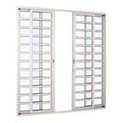 Porta de Correr Divisão Horizontal Alumínio 216 x 250 x 8,7 cm 4 Folhas Alumifort Sasazaki