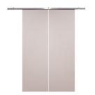 Porta De Correr Dupla Branco Prime Kit Alumínio 210x120