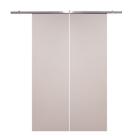 Porta de Correr Dupla Branco Prime Kit Alumínio