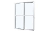 Porta de Correr em Alumínio Branco Caribe Max 215x150x8,7cm 2 Folhas Móveis Jap
