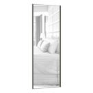 Porta de Correr Individual 80cm com Espelho, Puxador Inox e Kit Ferragem Prime Luciane