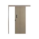 Porta de Correr Madeira 215x80cm Sobrepor Reversível Melamínico MGM Abertura Direita Marrom