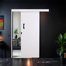 Porta de Correr Madeira 215x80cm Sobrepor Reversível Melamínico MGM Abertura Direita