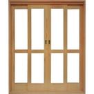 Porta de Correr Madeira 4 Folhas Madersilva 2,15mx1,80mx14cm