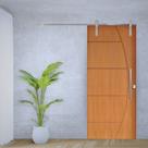 Porta de Correr Padrão Imbuia Belissima 6 Trilho Soft Puxador Tubolar 800 Mm Cromado 102 X 210 Direi Porta de Correr Padrão Imbuia Belissima 6 Trilho Soft Puxador Tubolar 800 Mm Cromado 102 X 210 Direi