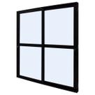 Porta de Correr Perfecta 2 folhas Liso 215x150cm Preto - 1077-5730 - JAP