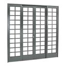 Porta de Correr Quadriculada em Aço 217 x 200 x 12 cm 4 Folhas Belfort Sasazaki