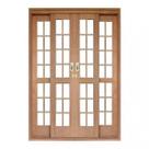 Porta de Correr Quadriculado 4 Folhas Cedro Arana 215cmx160cmx14cm Madersilva