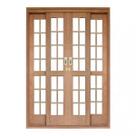Porta de Correr Quadriculado 4 Folhas Cedro Arana 215cmx180cmx14cm Madersilva