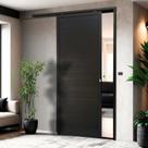 Porta de Correr Suspensa 210x100cm Lambril Dir L.25 Brimak Abertura Direita