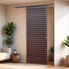 Porta de Correr Suspensa 210x70cm Veneziana Dir L.25 Brimak Abertura Direita