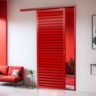 Porta de Correr Suspensa 210x70cm Veneziana Dir L.25 Brimak Abertura Direita