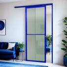 Porta de Correr Suspensa 210x70cm Vidrao Esq L.25 Brimak Abertura Esquerda
