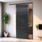 Porta de Correr Suspensa 210x80cm Veneziana Dir L.25 Brimak Abertura Direita