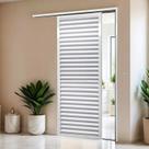 Porta de Correr Suspensa 210x80cm Veneziana Esq L.25 Brimak Abertura Esquerda
