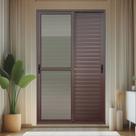 Porta de Correr Venez. 3 Folhas Moveis 210 X 150 Elite com Fecho Automático Vidro Liso