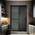 Porta de Correr Venez. 3 Folhas Moveis 210 X 200 Elite com Fecho Automático Vidro Liso
