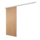 Porta De Correr Verniz Com Kit Alumínio Branco - 210x110