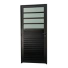 Porta de Cozinha Super Vidro Boreal 210cm x 86cm Brimak Abertura Direita Preto