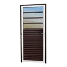 Porta de Cozinha Super Vidro Reflex 210cm x 86cm Brimak Abertura Direita Mix Corten Porta de Cozinha Super Vidro Reflex 210cm x 86cm Brimak Abertura Direita Mix Corten