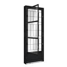 Porta de Giro de Aço com Postigo 215 x 85 x 6,5 cm Preto Esquerda Grade Quadrada Riobras Pronta Porta de Giro de Aço com Postigo 215 x 85 x 6,5 cm Preto Esquerda Grade Quadrada Riobras Pronta
