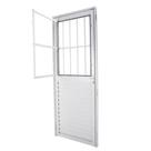 Porta de Giro em Alumínio Branco 210x90x4 cm Com Grade Direita VMB Nobre CRV Porta de Giro em Alumínio Branco 210x90x4 cm Com Grade Direita VMB Nobre CRV