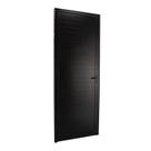 Porta de Giro em Alumínio Lambri Preto 215x90x4 cm Direita Nobre CRV