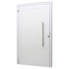Porta de Giro Lambril em Alumínio Branco Fascino 220x100x7,8cm Direita c/ Puxador Fech Rolete Jap Porta de Giro Lambril em Alumínio Branco Fascino 220x100x7,8cm Direita c/ Puxador Fech Rolete Jap