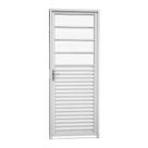 Porta de Giro Veneziana e Divisão Horizontal em Aço 217 x 87 x 6,5 cm Esquerda Kompacta Sasazaki