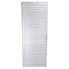 Porta de Giro Veneziana em Alumínio Branco 210x60x3 cm Direita Classic CRV