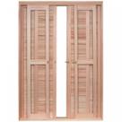 Porta de Madeira Balção de Correr 213x120cm com Batente 14cm Ewk 462 Rondosul