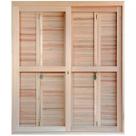 Porta de Madeira Balcão Pantográfica 213x120cm com Batente De14cm Ewk 460 Rondosul Ambos os Lados