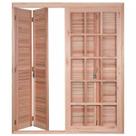 Porta de Madeira Balcão Pantográfica 213x180cm com Batente De14cm Ewk 470 Rondosul Ambos os Lados