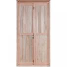 Porta de Madeira Camarão 213x84cm com Lambris e Marco Batente 14cm Ewk P36 Rondosul Abertura Direita