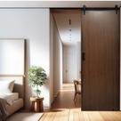 Porta de Madeira Celeiro Sobrepor 215x80cm Melamínica Mdf Ultra Mgm
