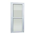 Porta de PVC 216x80cm com 2 Vidros Inferiores Temperados ITEC Brimak Abertura Esquerda
