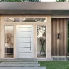 Porta de PVC Pivotante 216x100cm Premium TECPLUS100 Brimak Abertura Esquerda Branco