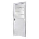 Porta De Sala C Vidro Canelado Esquerda Branco 210x80 Brimak