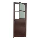 Porta de Sala Linha 25 Vidro Boreal 210cm X 80cm Brimak Abertura Esquerda