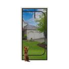 Porta De Tela Reforçada Para Gatos 80cmx200cm Com Malha Espessa E Zíper À Prova De Gatos
